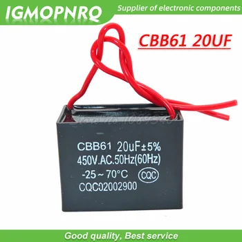 1 бр. CBB61 20 icf пусковая капацитет на Променлив ток на Кондензатора на Вентилатора igmopnrq 450 В CBB 20 icf Кондензатор за стартиране на двигателя