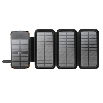 10 W Безжичен Слънчев Power Bank 43800 ма PD20W Бързо Зареждане на Сгъваем Power Bank Вграден Кабел за iPhone Samsung Xiaomi Повербанк