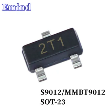 100/200/300шт S9012/MMBT9012 SMD Транзистор Отпечатък SOT-23 Ситопечат 2T1 Тип PNP 25/500 ma Биполярни Усилвател Транзистор