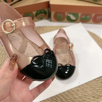 2022 Пролетта висококачествени мини-сандали Мелиса за деца с лък, Модни Нескользящая дишаща детски обувки детски обувки HMI074