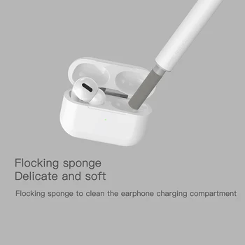 3 В 1 Комплект за почистване Airpods, Дръжка За почистване на Слушалки, Здрава Четка, Инструменти За почистване на Слушалки, за Пречистване на Слушалки За iPhone