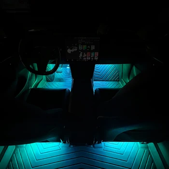 36/48/72 led Авто Светило за крака 5/12 RGB Led Лента ПРИЛОЖЕНИЕ за Управление на Синхронизиране на Музика Авто Вътрешно Декоративно Осветление в Атмосфера на Светлина