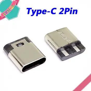 5-20 парчета Type-C 2Pin Type-C 3.1 USB КОНЕКТОР 2P Заваръчна Тел Конектор Прав, За кабел за зареждане на Мобилен Телефон Порт за зарядно устройство ще захранване на Изход