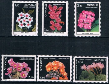 6 бр./компл. Нова Пощенска марка Монако 1982 Ботаническата Градина Цветя Марка MNH