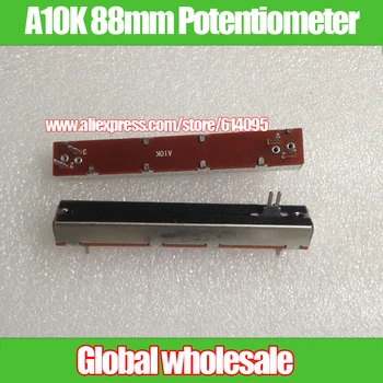 8 бр. дължина 88 mm A10K A103 10KA миксер слайд потенциометър фейдер/4 фута моно ход 60 мм