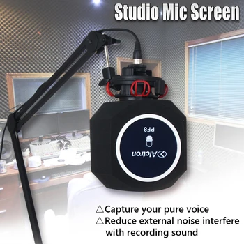 Alctron PF8 Просто Студиен Микрофон Екран Акустичен Филтър Тенис на Записывающий Микрофон намаляване на шума на Вятъра Екран