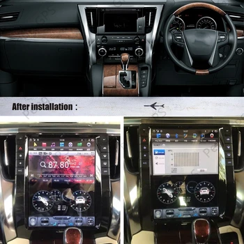 Android 11 за Toyota Alphard 2016 2017 2018 2019 8+ 128 Г Тесла Стил на Автомобила Радио, GPS Navi Стерео Авто DSP Carplay Главното Устройство