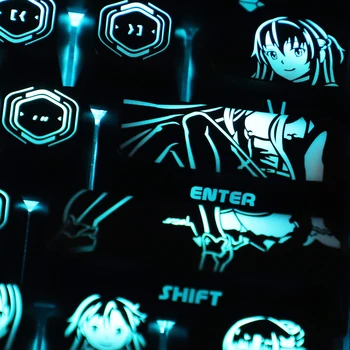 Asuna Sword Art Онлайн Аниме Поръчка Дизайн на Клавиатури Капачки за Corsair Razer Cherry ROG Механична Клавиатура SWS Keycap САМ е най-Добрият Материал