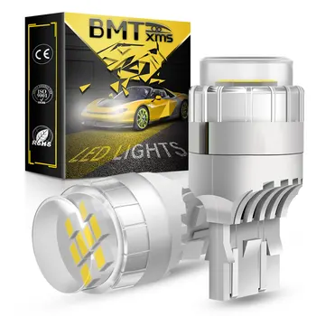 BMTxms 2x T20 W21/5 W W21 5 W 7443 CANBUS Без грешки Бяла led лампа DRL Дневни Светлини Супер Ярки За Fiat 500 2009-2016