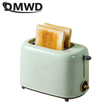 DMWD 6 Съоръжения на Електрически Тостер За Хляб 650 W Автоматична Машина За Приготвяне на Сандвичи За Закуска С Пылезащитной Капак Двустранен Отопление на 220 В
