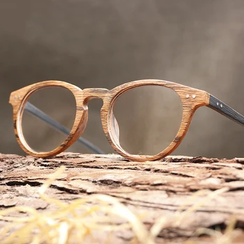 Gregory peck Реколта оптични очила в дървена рамка, за Мъжки И Дамски Маркови Дизайнерски Очила за четене прозрачни рамки за очила
