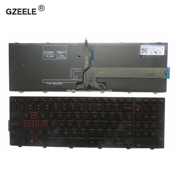 GZEELE Нова американска За DELL 15 15C 5555 7557 5558 5559 5548 клавиатура на лаптоп английска червена Подсветка