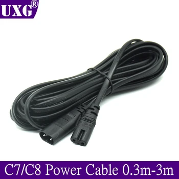 IEC 320 2-пинов конектор C7 към конектора C8 Фигура 8 Удлинительный кабел адаптер за захранване от 30 см 1,8 м 6 МЕТРА височина 3 М и 5 М