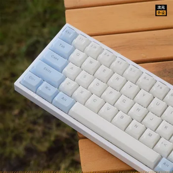 Jelly Ледена Crystal ABS Капачки За Ключове Кристално Чисти Комфортни На Допир два цвята Износоустойчиви За Механична Клавиатура