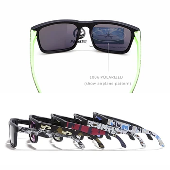 KDEAM Атрактивни Функционални Поляризирани слънчеви очила за мъже в матово черна рамка. Боядисване на храмове Play-Готини Слънчеви очила с футляром