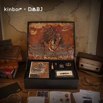 Kinbor x DMBJ Tomb Notes Кобрендовый Рестартиране на Екстремни Морски Тинглей Набор от Ръководства за Подарък Кутия Ретро Бележник с Кожена План Книга е Ръководство
