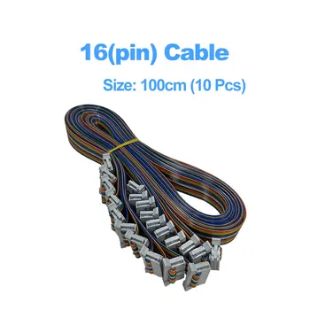 Led дисплей 16 пинов плосък кабел 16P 10ШТ стъпка 2.54 ММ чиста мед плоска лента led модул кабел на приемника сигнален кабел