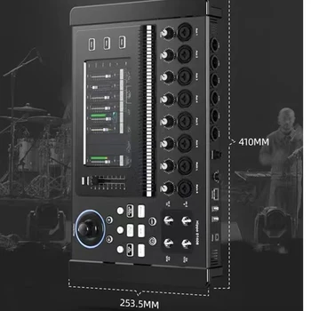 Leicozic Tomix-8 Цифрова конзола 16-Канален Професионален Аудио смесителен пулт Конзола DSP Миксер Wins IOS VS Android App Touchmix-8