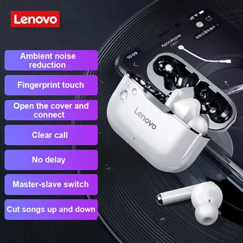 Lenovo LP1 Безжични Bluetooth Слушалки TWS Слушалки за игри на Слушалки Шума С Микрофон Водоустойчиви Слушалки намаляване на шума