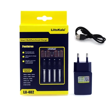 Liitokala Lii-100 Lii-202 Lii-402 Lii-PD4 1.2 3,7 3,2 В 3,85 В 18650 18350 26650 18350 Нимх Литиева батерия Зарядно устройство