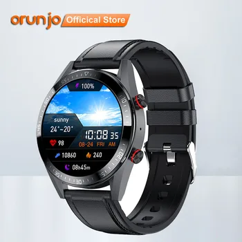 Orunjo Z18 Смарт Часовници Човек Винаги да Показва Време Bluetooth Повикване Местни Музика 454*454 Екран Smartwatch AMOLED Дисплей