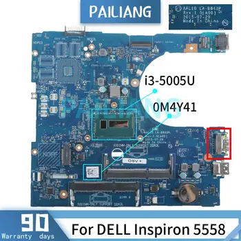 PAILIANG дънна Платка за лаптоп DELL Inspiron 5558 i3-5005U дънна Платка LA-B843P 0M4Y41 SR27G DDR3 tesed