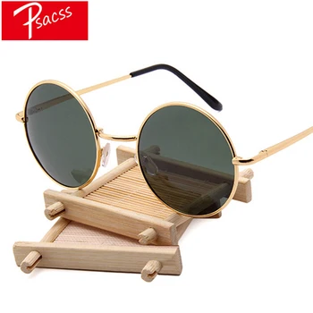 Psacss 2019 Реколта Метални Кръгли Слънчеви Очила на Polaroid Дамски Мъжки Дамски Слънчеви Очила Ретро Маркови Дизайнерски Огледални gafas de sol mujer