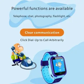 Q12B Смарт Часовници за Деца Smartwatch Телефон Часовници за Android и IOS Живот Водоустойчив ПАУНДА Позициониране на 2 г Сим-Карта Dail Повикване