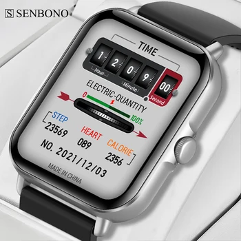 SENBONO GTS3 2022 Нови Мъжки Смарт Часовници Bluetooth Dial Answer Покана Фитнес Тракер, Водоустойчив Умни Часовници за Жени и Мъже за Android