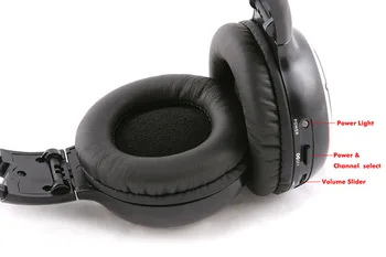 Silent Disco complete system черни сгъваеми безжични слушалки - Комплект за тиха клубната парти (50 слушалки + 3 предавателя)