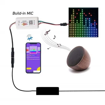 SP107E Bluetooth Музикален Контролер За WS2801 WS2811 WS2812B SK6812 Магически Led Пиксельный Лампа RGB Контролер