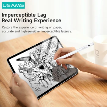 USAMS Чувствителен Към Наклона на Активен Капацитивен Екран, Стилус Таблет Сензорна Писалка За iPad Air Pro IOS Android Таблет Apple Молив 1 2 3