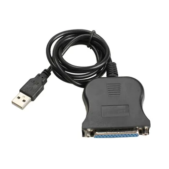 USB към DB25 Женски Порт на Конвертор За печат Кабел LPT, USB 1.1 Кабел-адаптер LPT към USB Веригата Черна Проводна Линия