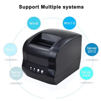Xprinter XP 365B от 20 до 80 mm Термопринтер, Баркод за етикети POS Принтер за Чековых Стикери QR-код Производител на Етикети Bluetooth LAN, USB