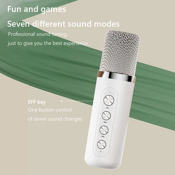 Ys-219 Караоке-машина Преносима Безжична Bluetooth-Система високоговорители и 2 микрофона, Семейна акустична система Ktv 