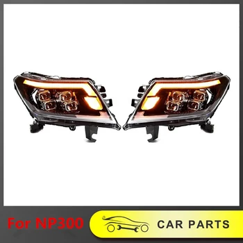 Автомобили на прожекторите е Подходяща за Nissan Navara NP300 2016-2020 година Led светлини Ъпгрейд до 2021 Дизайн на Предната лампа в събирането на