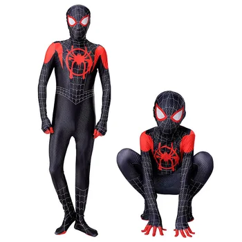 Аниме Супергерой Спайдър-Боди Marvel Spiderman: Далеч От Дома Cosplay Костюм Гащеризон Коледа Хелоуин Карнавал Подаръци