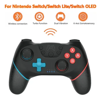 Безжична Bluetooth Геймпад Игрална Конзола С 6-Аксиална Дръжка За Nintendo Switch Аксесоари Pro Контролер Джойстик Ключ
