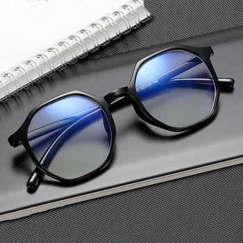 Гъвкави Големи Квадратни Очила за Късогледство, ултра-леки Очила за късогледство TR, Анти-Синя Светлина -50 -100 -150 -300 -500 -600 -550