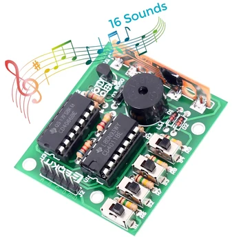 Електронен DIY 16 Музикална Озвучителна Ковчег САМ Kit Модул За Практикуване на Запояване Обучителни Комплекти за Arduino BOX-16 Звукови Части Компоненти
