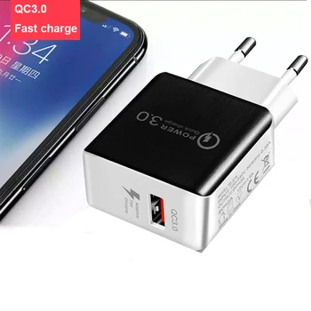 ЕС/САЩ Включете USB Бързо Зарядно Устройство QC3.0 3A Бързо Зарядно Устройство За Мобилен Телефон За iPhone 13 Pro Samsung Xiaomi Type C Бързи Зарядни Устройства