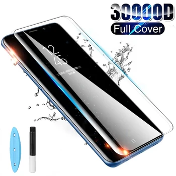За iphone 14 13 Pro Max Защитно Фолио за UV Нано течни Лепило Протектор на Екрана 11 6 7 8 Plus SE X XR XS 12 Mini 14 Закалено стъкло