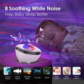 Звезден Проектор LED Аврора Проектор Bluetooth Високоговорител лека нощ Бял Шум Galaxy Проектор За Спални Детско Декорация на Дома