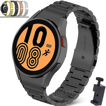 Каишка за Часовник от Неръждаема Стомана за Samsung Galaxy Watch 4 44 мм 40 мм Класически 46 мм 42 мм Каишка Гривна Каишка за Часовник Взаимозаменяеми Гривна