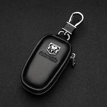 Кожен Калъф За Ключове на Автомобила Ключодържател в Чантата си За Ключовете Чанта с дистанционно управление За Dodge Challenger RAM 1500 Зарядно Устройство Avenger Caliber Dart Nitro