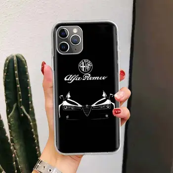 Луксозен Alfa Romeo За iPhone 11 13 14 Pro Max 12 Мини Калъфче за телефон X XS XR 6 6S 8 7 Plus SE Apple 5 5S Fundas Калъф Корпуса Capa