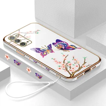 Луксозен Калъф за Samsung Galaxy Note 10 Lite 20 Plus Pretty Butterfly с Покритие Калъф за смартфон на Корпуса Capa