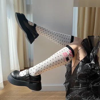 Мис Лолита памучни чорапи за топла есен униформа чорапи в най-дебелата ивица на японски тънки чорапи за краката