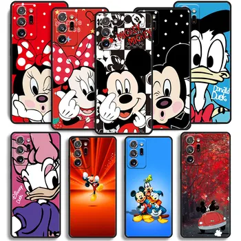 Модерен Калъф Disney с Мики и Мини Маус Funda за Samsung Galaxy S22 Ultra S10 Plus S20 S21 FE 5G Note 10 20 S9 Celular Черен