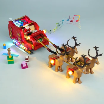 Набор от led лампи за 40499 Шейната на Дядо Коледа Коледна серия Зимни Коледен детски подарък само комплект осветление не включва модел